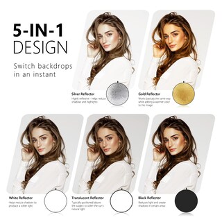 Foto 2 | Foto 2 | Reflector De Luz Neewer, 80 Cm, 5 En 1, Plegable Con Bolsa - Venta Internacional.