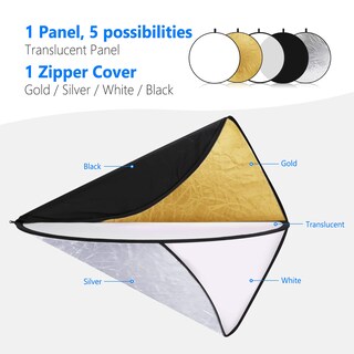 Foto 3 | Foto 3 | Reflector De Luz Neewer, 80 Cm, 5 En 1, Plegable Con Bolsa - Venta Internacional.