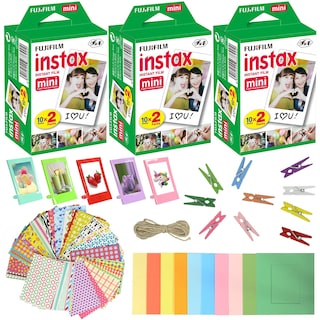 Foto 1 | Foto 1 | Película Instantánea Fujifilm Instax Mini (3 X 20 Hojas) + Marcos - Venta Internacional.