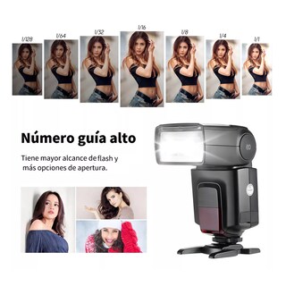 Foto 3 | Foto 3 | Flash Speedlite P/cámara Con Transmisor Disparo Eo Safe Imports Esi-16925-1 Negro