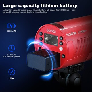 Foto 4 | Foto 4 | Flash Estroboscópico Godox Ad100pro, Batería De 100 W, 2600 Mah - Venta Internacional.