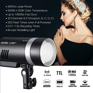 Foto 2 | Foto 2 | Linterna Estroboscópica Godox Ad300pro 300ws Ttl 1/8000s - Venta Internacional.