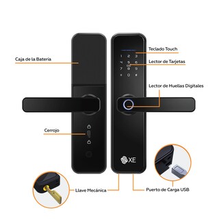 Foto 2 | Foto 2 | Cerradura Digital Inteligente Bluetooth XE Seguridad color Negro Ci400btne