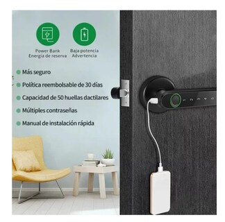 Foto 6 | Foto 6 | Puerta Manija Inteligente Cerradura Biométrica Huella Dactil T