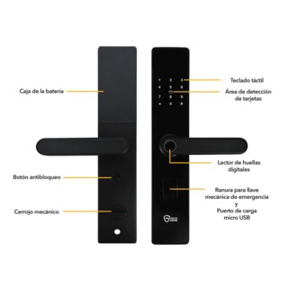 Foto 4 | Foto 4 | Cerradura Digital Inteligente Bluetooth Negro