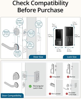 Foto 6 | Foto 6 | Cerrojo Wifi Smart Lock Eufy Security C210 Para Entrada Sin Llave - Venta Internacional.