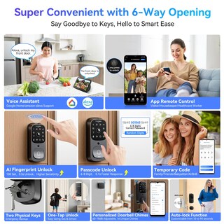 Foto 4 | Foto 4 | Cámara De Puerta Video Smart Lock Blackview Se80 3.5k Con Huella Dactilar - Venta Internacional.