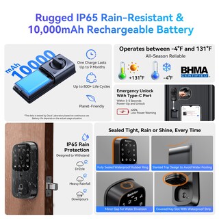 Foto 5 | Foto 5 | Cámara De Puerta Video Smart Lock Blackview Se80 3.5k Con Huella Dactilar - Venta Internacional.