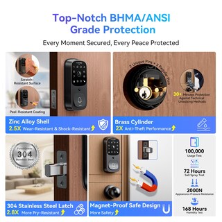 Foto 7 | Foto 7 | Cámara De Puerta Video Smart Lock Blackview Se80 3.5k Con Huella Dactilar - Venta Internacional.