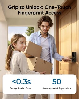 Foto 2 | Foto 2 | Huella Digital Sin Llave Smart Lock Eufy C33 Con Mango Ip53 Wifi - Venta Internacional.