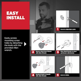 Foto 5 | Foto 5 | Pomo De Puerta Kwikset Pismo Entry Con Cerradura Y Llave Negro Mate - Venta Internacional.