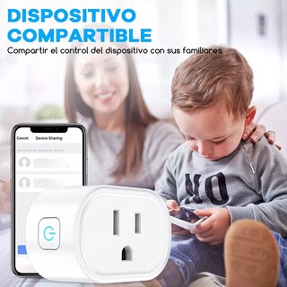 Foto 2 | Foto 2 | Enchufe Inteligente Wifi Contacto Alexa Smart Plug Eo Safe Imports Esi-12630 Blanco