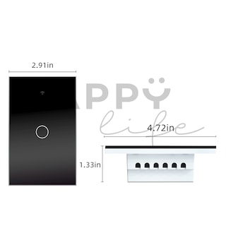 Foto 7 | Foto 7 | Interruptor Inteligente Wifi Happy Life 3 Vías Compatible Alexa y Google Home color Negro