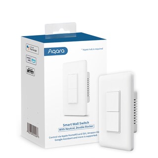 Foto 1 | Foto 1 | Interruptor de Luz Inteligente Aqara con Neutro dos Apagadores Compatible con Alexa Apple Homekit y Google Assistant