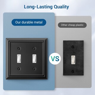 Foto 2 | Foto 2 | Funda Para Interruptor De Luz Dewenwils, Placa De Pared Con Palanca Metálica, Paquete De 2 - Venta Internacional.