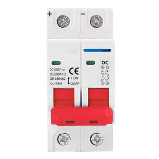 Foto 1 | Foto 1 | 2p Interruptor Termomagnético Dc 1000v Solar Fotovoltaico Lab.g  Blanco Rojo