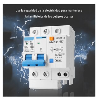 Foto 3 | Foto 3 | Interruptor Termomagnético Ac Riel Din 2 Polos 10a Belug Blanco