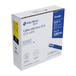 Foto 1 | Foto 1 | Rollo De 100 Metros De Cable Thw Cca 8 Awg Volteck Cca8 Negro