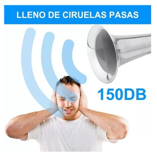 Foto 4 | Foto 4 | Bocina De Aire Bimetálica Para Bocina De Doble Tubo 150db Plata/negro