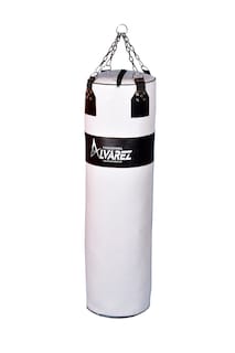 Foto 2 | Foto 2 | Costal de Box Alvarez Lona 120cm Alto Blanco Incluye Guantes Ufc Artes Marciales Mixtas, Cadena Y Argolla Para Colgar