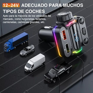 Foto 2 | Foto 2 | Transmisor Fm Bluetooth 5.0 Modulador De Radio De Coche Mano Eo Safe Imports Esi-10899-1 Negro