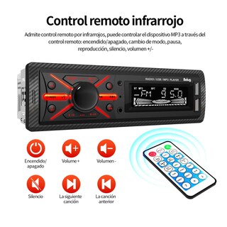 Foto 5 | Foto 5 | Auto Radio Reproductor Estéreo Receptor Aux Usb Bt Fm Belug Negro