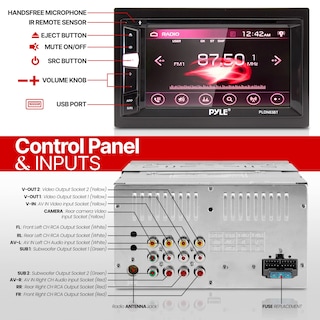 Foto 4 | Foto 4 | Reproductor Estéreo Para Coche Pyle Double Din Dvd Bluetooth Con Usb/sd - Venta Internacional.