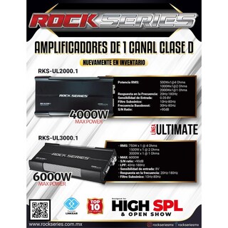 Foto 2 | Foto 2 | Amplificador Monoblock Rock Series Rks-ul2000.1 4000 Watts Clase D High Spl Open Show