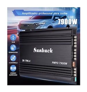 Foto 2 | Foto 2 | Amplificador de Audio para Auto Sunbuck 7900w Negro 4 Canales