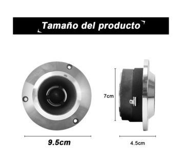 Foto 3 | Foto 3 | Bocinas para Carro Par Bala Tweeters Plateadas