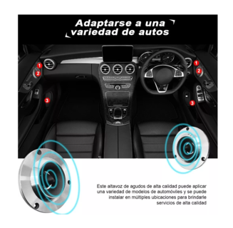Foto 4 | Foto 4 | Bocinas para Carro Par Bala Tweeters Plateadas