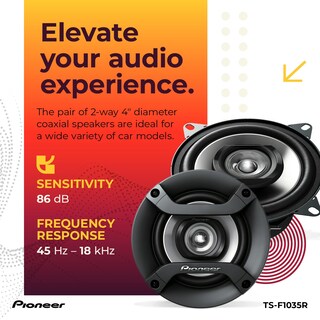 Foto 5 | Foto 5 | Altavoces Para Coche Pioneer Ts-f1035r De 2 Vías Coaxiales De 4 Pulgadas - Venta Internacional.