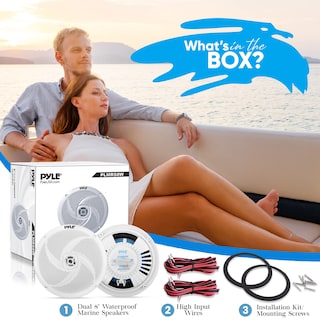 Foto 2 | Foto 2 | Altavoces Pyleusa Para Vehículos Marinos, 8 Pulgadas, 320 W, 4 Ohmios, Impermeables - Venta Internacional.