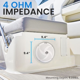 Foto 3 | Foto 3 | Altavoces Pyleusa Para Vehículos Marinos, 8 Pulgadas, 320 W, 4 Ohmios, Impermeables - Venta Internacional.
