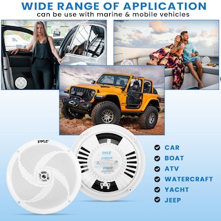 Foto 5 | Foto 5 | Altavoces Pyleusa Para Vehículos Marinos, 8 Pulgadas, 320 W, 4 Ohmios, Impermeables - Venta Internacional.