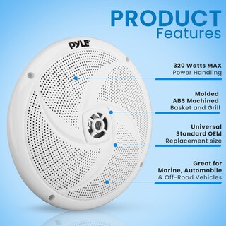 Foto 6 | Foto 6 | Altavoces Pyleusa Para Vehículos Marinos, 8 Pulgadas, 320 W, 4 Ohmios, Impermeables - Venta Internacional.