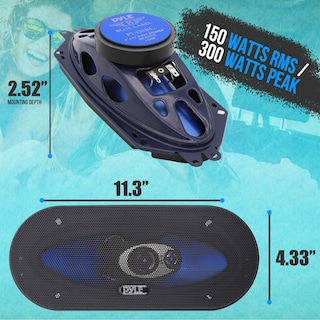 Foto 2 | Foto 2 | Altavoces Estéreo Para Coche Pyle Pl32bl De 3,5 Pulgadas Y 120 W, Par - Venta Internacional.
