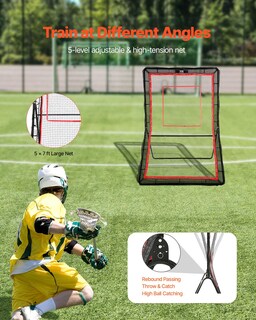 Foto 3 | Foto 3 | Reboteador De Lacrosse Vevor, Resistente, 5 X 7 Pies Con Target Net - Venta Internacional.