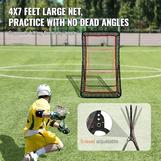 Foto 2 | Foto 2 | Reboteador De Lacrosse Vevor De 4 X 7 Pies Con Red De Voleibol Ajustable En Ángulo. - Venta Internacional.