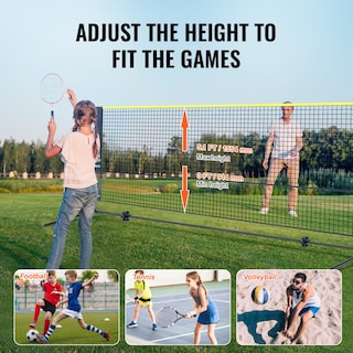 Foto 5 | Foto 5 | Red De Bádminton Vevor Para Voleibol Ajustable En Altura, 5,2 M De Ancho - Venta Internacional.