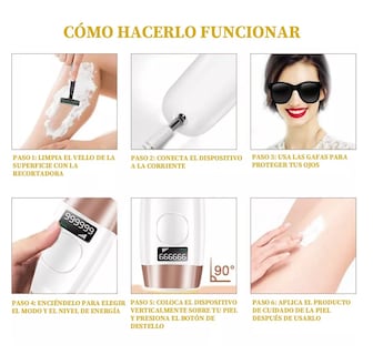 Foto 5 | Foto 5 | Depiladora Láser Ipl Permanente Sin Dolor Para Cuerpo Y Cara Blanco/dorado