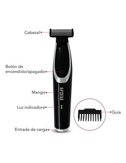 Foto 4 | Foto 4 | Afeitadora Eléctrica Rca Rc-pm852 Recargable Con 4 Guías De Afeitar - Venta Internacional.
