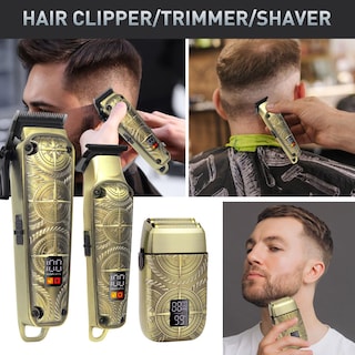 Foto 2 | Foto 2 | Kit Cortadora de Pelo Hatteker Profesional 3 en 1 con Pantalla LCD - Venta Internacional