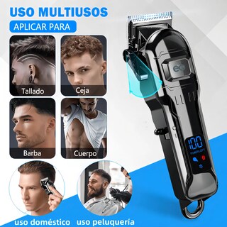 Foto 2 | Foto 2 | Máquina Para Cortar Cabello Cortadora De Pelo Profesional Inalámbrica Recargable Eo Safe Importsesi-19273 Negro