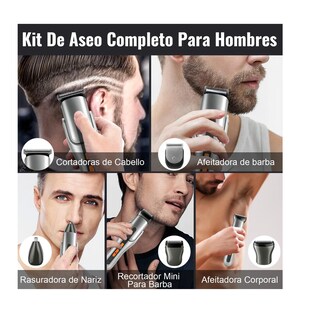 Foto 2 | Foto 2 | Rasuradora Eléctrica Barba Recargable Cabello 6 En 1 Kit