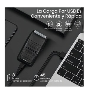 Foto 3 | Foto 3 | Rasuradora Eléctrica Hombre Recargable - Afeitado Rápido Negro
