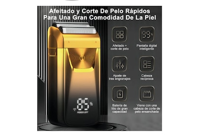 Foto 2 | Foto 2 | Rasuradora Eléctrica Barba Afeitadora Hombre Cortadora Pelo Color Dorado Annizhty Txd-003 Maquina De Afeitar Inalámbrica