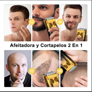 Foto 3 | Foto 3 | Rasuradora Eléctrica Barba Afeitadora Hombre Cortadora Pelo Color Dorado Annizhty Txd-003 Maquina De Afeitar Inalámbrica
