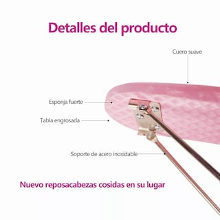 Foto 3 | Foto 3 | Almohada De Manicura Con Reposabrazos Para Uñas Con Soporte Rosa