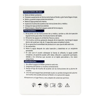 Foto 4 | Foto 4 | Agujas Desechables Para Pluma De Insulina Caja Con 10 Piezas, Para Dispositivos De Inyeccion Esteriles 31x8mm